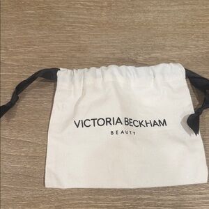 Victoria Beckham Cream Drawstring Cosmetic Bag
